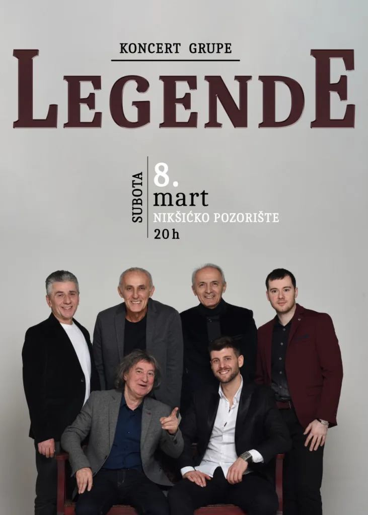 U Nikšiću koncert grupe „Legende“ 8. marta