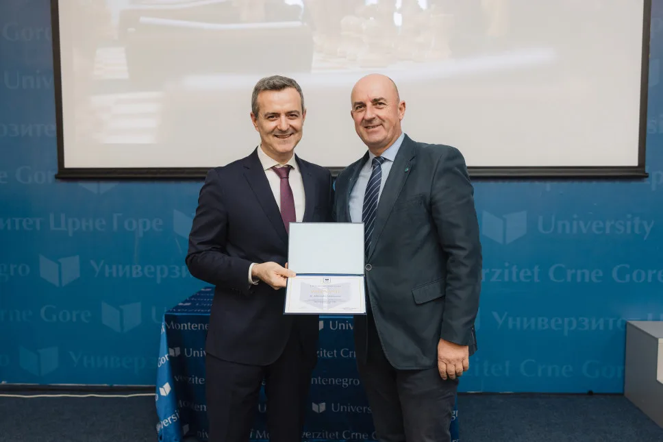 Dr Aleksandar Joksimović dobitnik priznanja za poseban doprinos razvoju naučnoistraživačkog rada