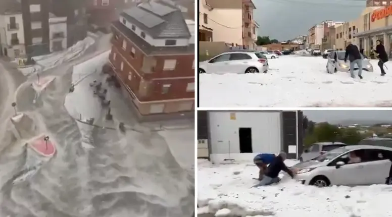 Valensiju pogodila snažna oluja: Ulice prekrivene ledom, grad paralisan