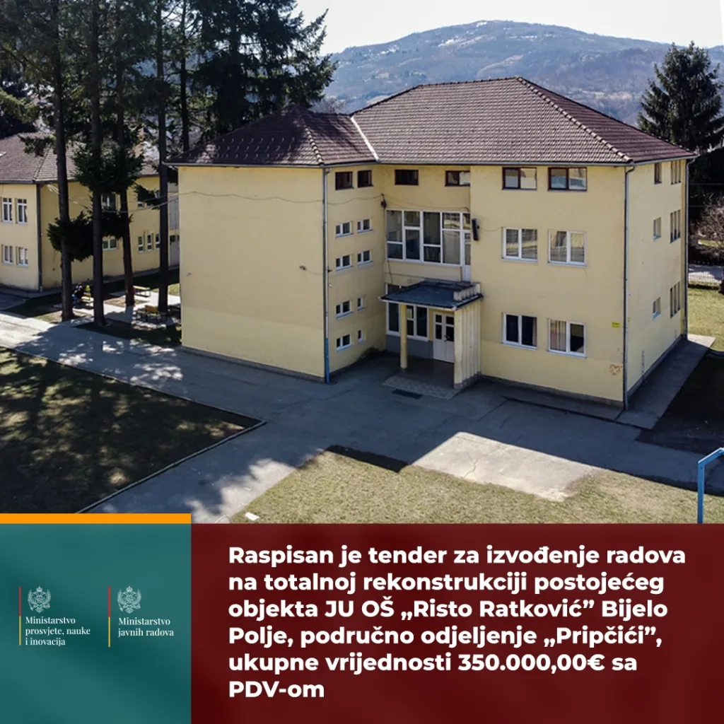Raspisan tender za rekonstrukciju škole u Pripčićima
