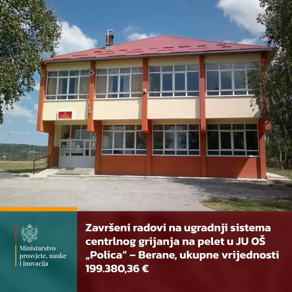 Berane: Novi sistem grijanja u OŠ “Polica”