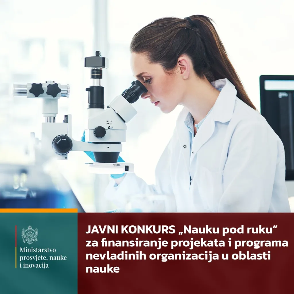 Javni konkurs „Nauku pod ruku“ – 100.000 € za projekte NVO u oblasti nauke