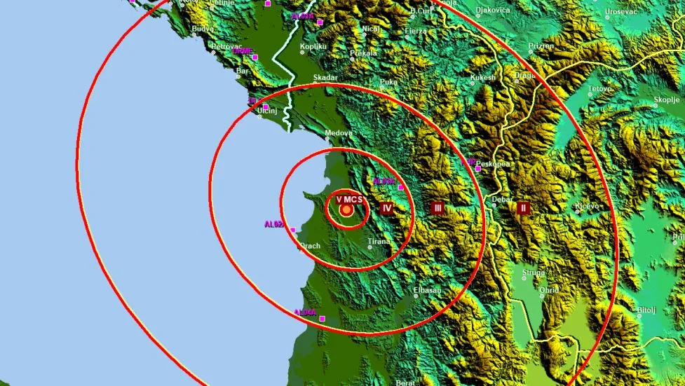 Zemljotres kod Tirane, osjetio se i u Crnoj Gori