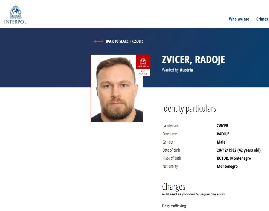 Na zahtjev Austrije raspisana Interpolova potjernica za Zvicerom